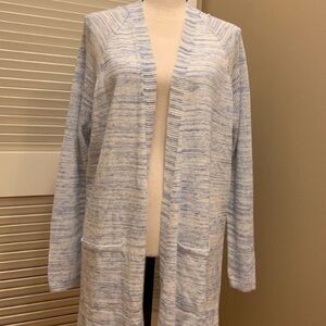 Talbots Space Dyed Cardigan in Blue